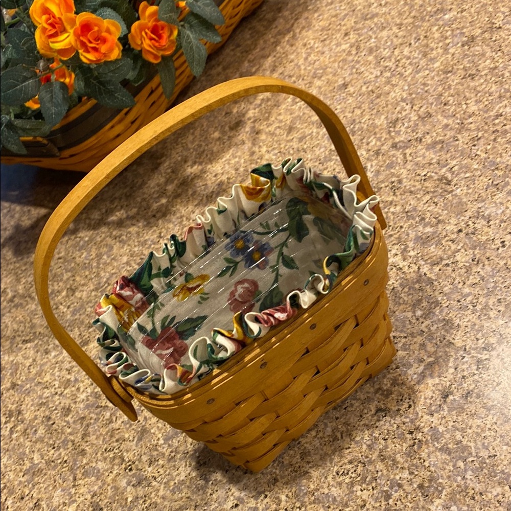 Longaberger Horizon of Hope American Cancer Society Basket, Liner,Protector 1997